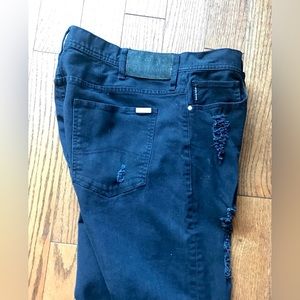 Armani A /X Black Distressed black Denim  size 38